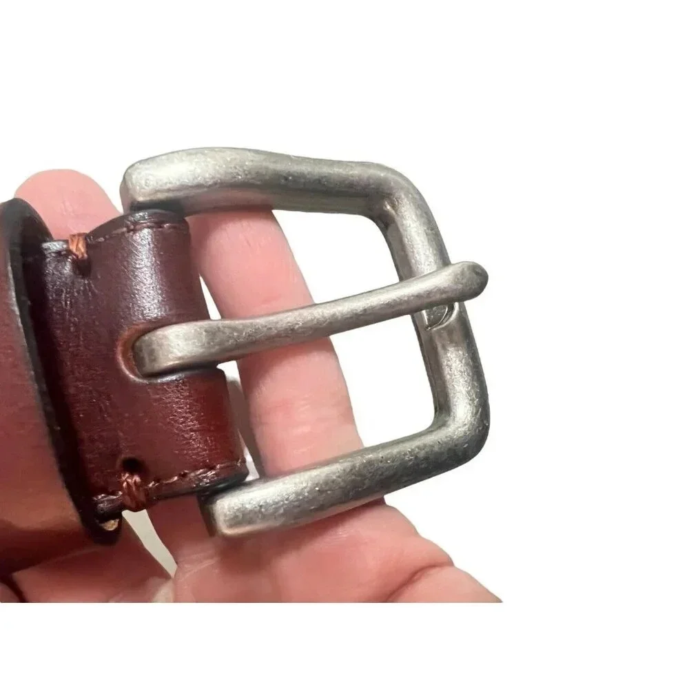 WOLFANT Brown Full Grain Leather Belt 59” Length